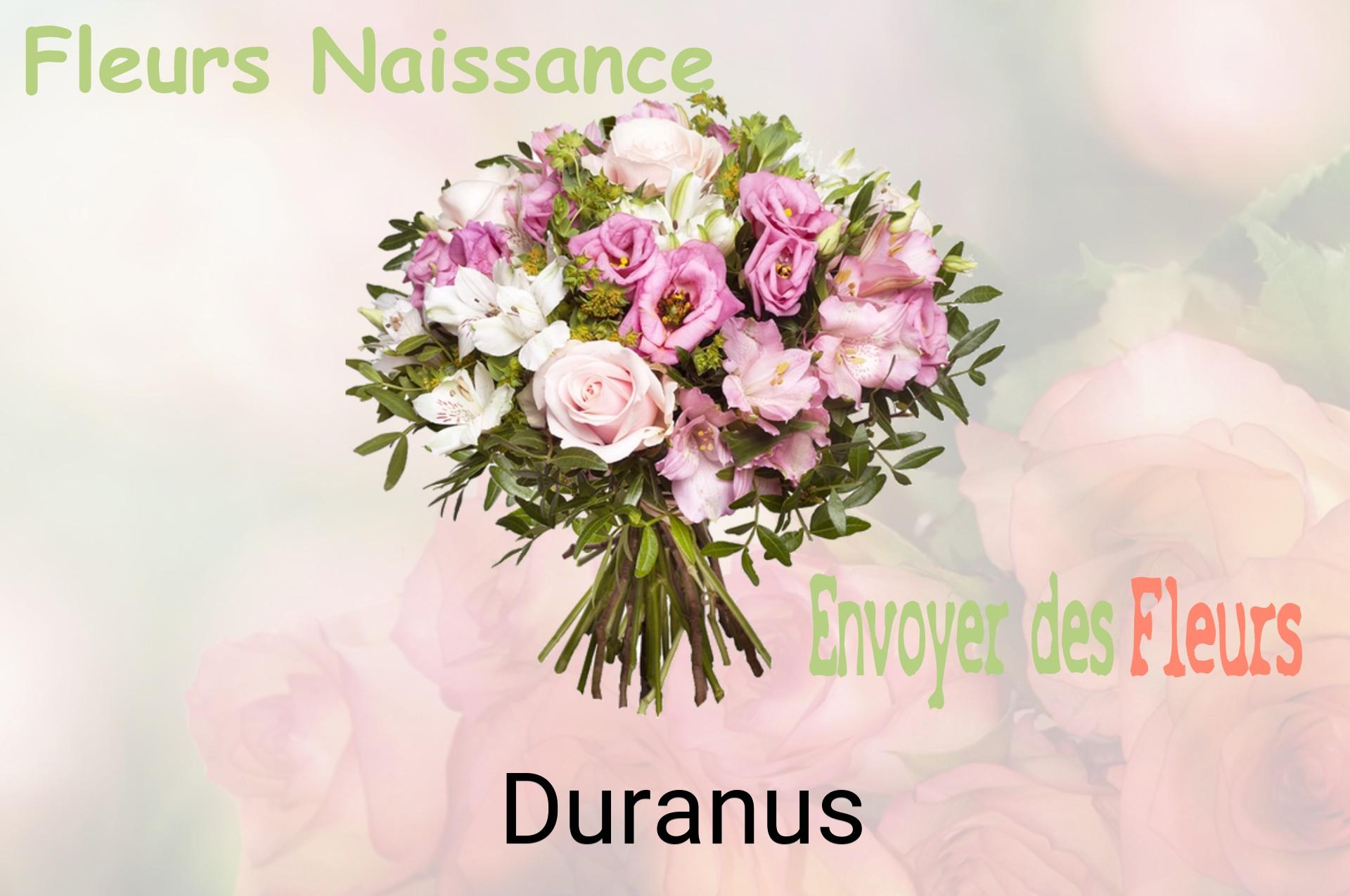 Bouquet de fleurs de naissance livré à Duranus